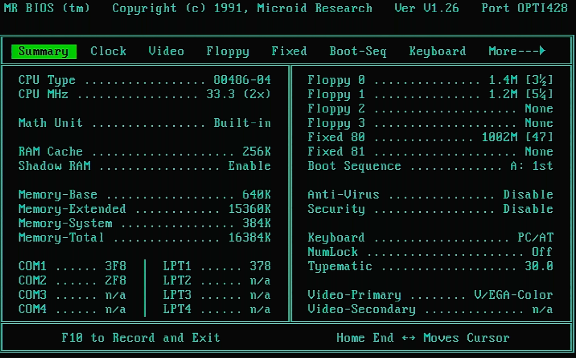 Microid Research BIOS