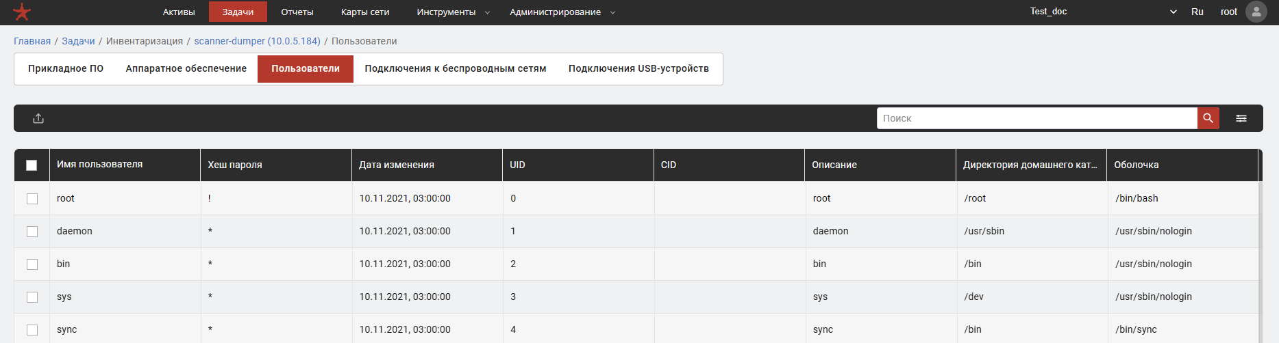 Пользователи системы