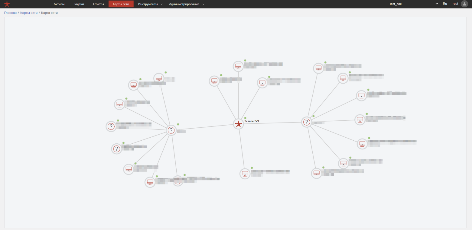 Карта сети — граф топологии