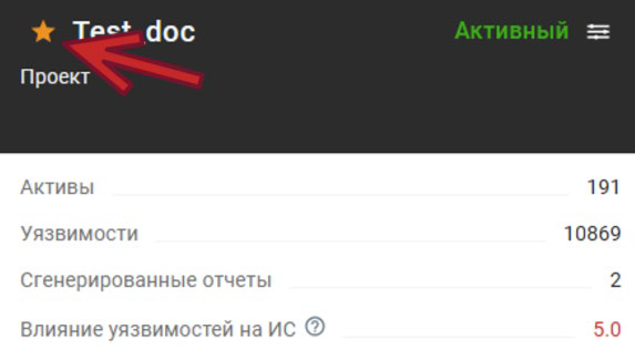 Карточка проекта